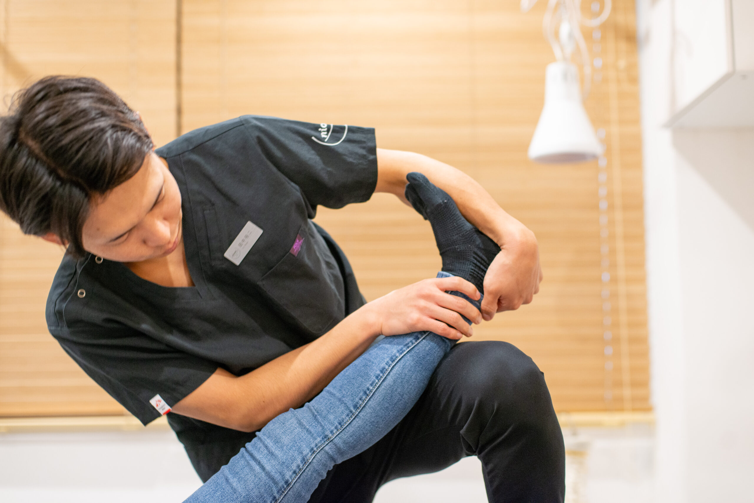 整骨院での足首サポートのイメージ